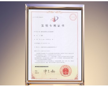 利勇安发明专利证书
